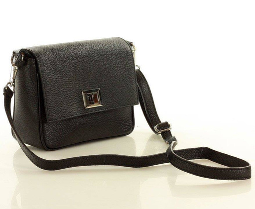 MARCO MAZZINI Torebka skórzana przez ramię crossbody classic flap czarna - min. zamówienie 20 / 50 / 100 szt.