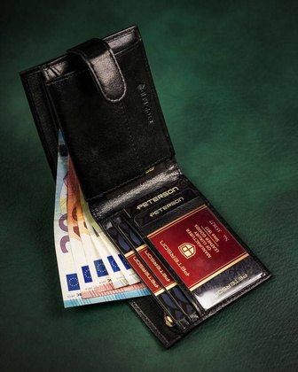 Duży portfel męski z systemem rfid protect