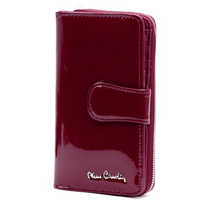 Portfel damski skórzany PIERRE CARDIN 07 SHINY 116 Czerwony