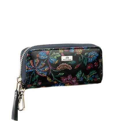 Etui na klucze BajuBaj z kolorowej skóry naturalnej – elegancja i srebrne detale ED010s115gr-n