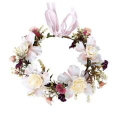 Wianek opaska wianuszek kwiaty  BOHO W108