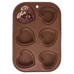 Forma silikonowa do pieczenia muffinek na muffinki babeczki serce na 6 sztuk