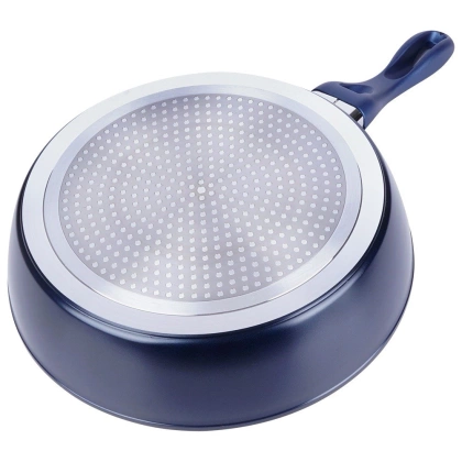 Patelnia diamentowa z pokrywką do smażenia duszenia wysoka 28 cm