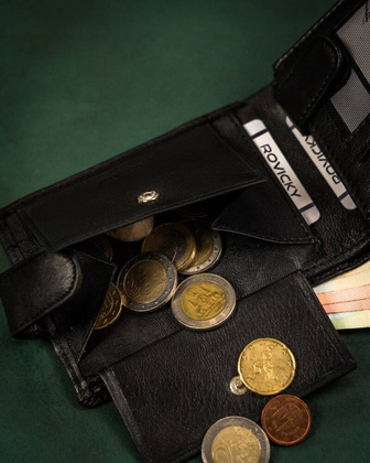 Duzy skorzany portfel meski na zatrzask