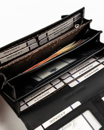 Duzy portfel damski ze skory naturalnej i ekologicznej