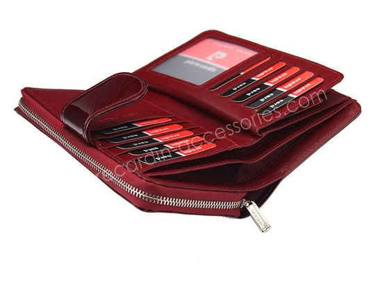 Portfel damski skórzany PIERRE CARDIN 02 LEAF 116 Niebieski