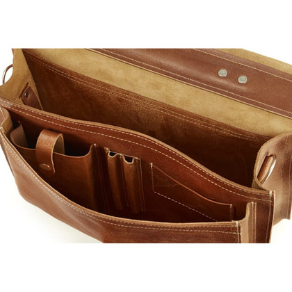 Skórzana torba na ramię teczka KEMER VOOC TC5 Camel Edycja Limitowana