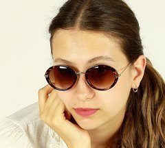 Okrągłe okulary przeciwsłoneczne MAZZINI LENONKI NEW brąz - min. zamówienie 20 / 50 / 100 szt.