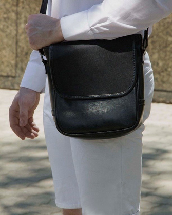 Torba skórzana na ramię KEMER SOLIER Derry Czarna - min. zamówienie 20 / 50 / 100 szt.