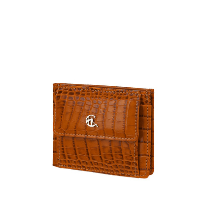 Mały portfel skórzany Canaletto z wzorem krokodylej skóry PD1055s262108 RFID