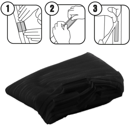 Siatka moskitiera magnetyczna z magnesem na drzwi owady komary czarna 212x100 cm