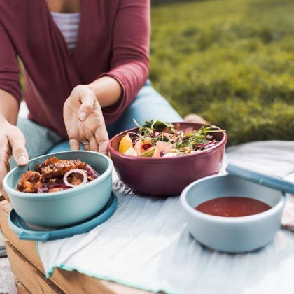 Zestaw 3 misek Cirqula okrągła 350 750 1250 Nordic Black 106230041100