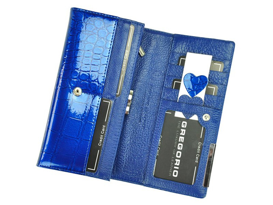 Portfel damski skórzany PELLUCCI  BC-100 Niebieski