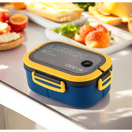 Śniadaniówka LUNCH BOX ze sztućcami 21 x 14,5 x 8cm granat PJM44GRAN