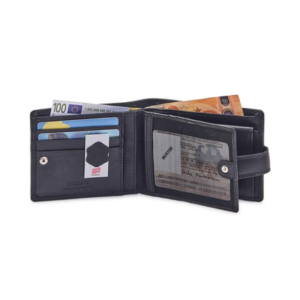 Portfel męski skórzany NORDEE GW-11 RFID Czarny