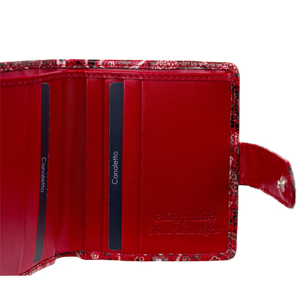 Czerwony portfel damski BajuBaj z naturalnej skóry licowej – funkcjonalny i stylowy PD1042s167