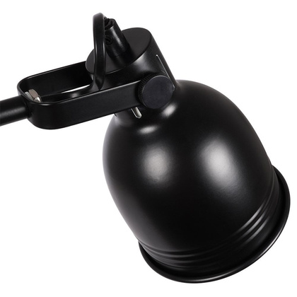 Lampa stojąca podłogowa metalowa do czytania nocna czarna loft 129 cm