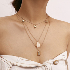 Naszyjnik multi celebrytka muszelki N655N