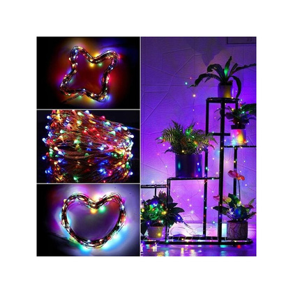 Zewnętrzne/wewnętrzne lampki choinkowe drucik 1000 LED 100m, barwa multikolor do dekoracji LAMP35MULTI