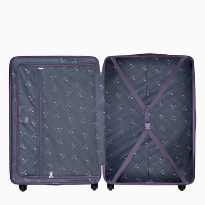 Duża walizka PUCCINI MALAGA ABS027A 7D Fioletowa