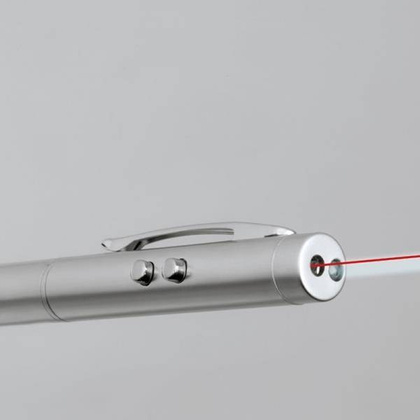 Wskaźnik laserowy metalowy MATLOCK Srebrny