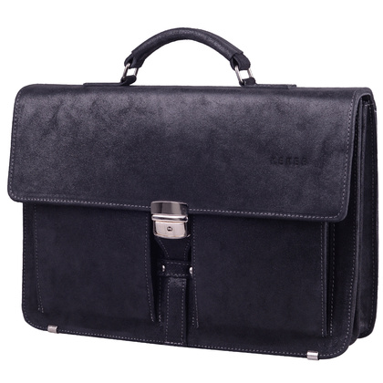 Teczka męska skórzana KEMER CHT 1401 Czarna - min. zamówienie 20 / 50 / 100 szt.