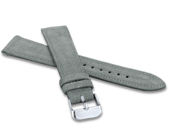 LAVVU Szary szyty pasek SUEDE z luksusowej skóry Top Grain - 14