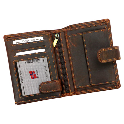 Portfel męski skórzany PELLUCCI UGLE N4L brązowy