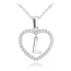 MINET Srebrny naszyjnik litera w sercu „L” z cyrkoniami