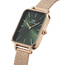ZEGAREK DAMSKI DANIEL WELLINGTON Quadro Pressed Melrose Emerald 20mm DW00100445+ BOX (zw505n)