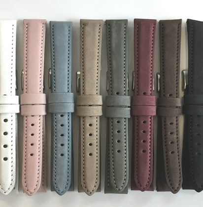 MINET Biały szyty pasek z luksusowej skóry Top Grain - 14