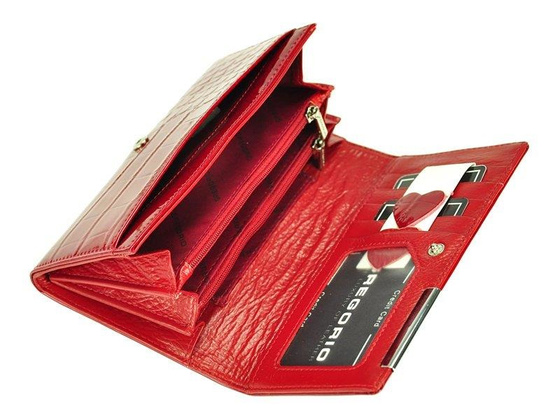 Portfel damski skórzany PELLUCCI BC-114 Czerwony