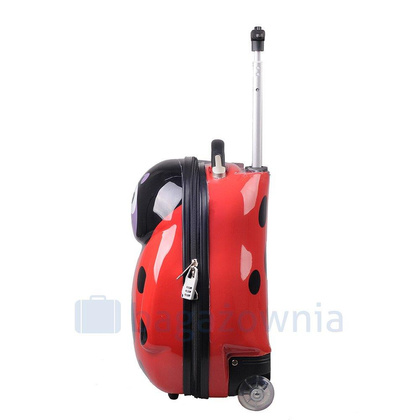 Walizka dziecięca KEMER BIEDRONKA Czerwono Czarna min. zamówienie 20 / 50 / 100 szt.
