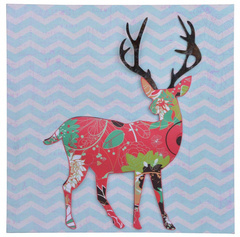 Obraz renifer czerwony 3d 40x40cm