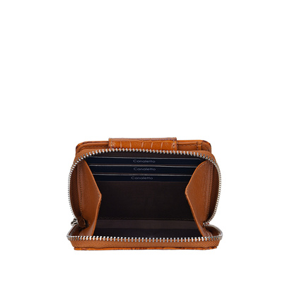 Skórzany portfel damski croco Canaletto z naturalnej skóry licowej PD1023s262 RFID