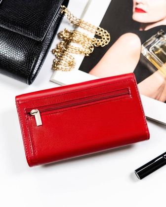 Portfel damski skórzany RD-21-GCL-4 RED