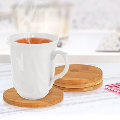 Podstawka podkładka pod kubek garnek bambus zestaw 4 szt.