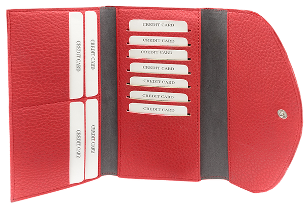 Portfel damski skórzany KEMER 36808111 Czerwony - min. zamówienie 20 / 50 / 100 szt.