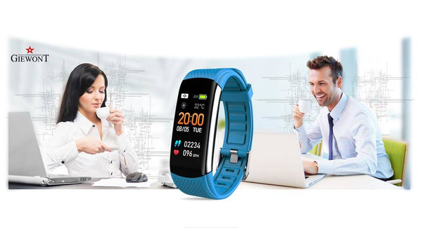 Smartband Giewont GW200-7 + Dodatkowy pasek jasnoniebieski