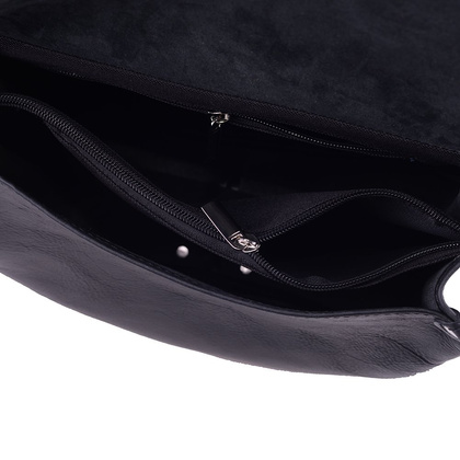 Torebka damska skórzana KEMER 886 Czarny