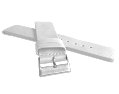 LAVVU Biały gładki pasek PLAIN z luksusowej skóry Top Grain - 22