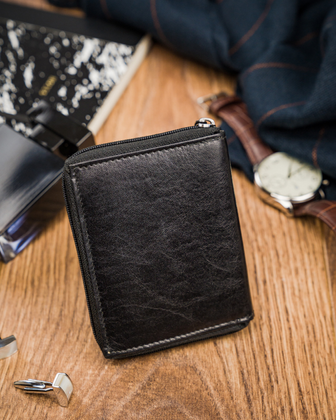 Portfel męski skórzany na karty