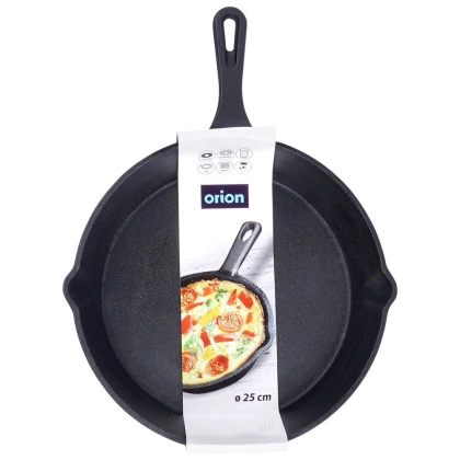 Patelnia żeliwna okrągła talerz żeliwny 25 cm indukcja