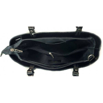 Torebka na ramię Vera Pelle ,Włoski skórzany kuferek format A4, Brązowa KM446M