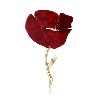 Broszka ozdobna - mak BZ224