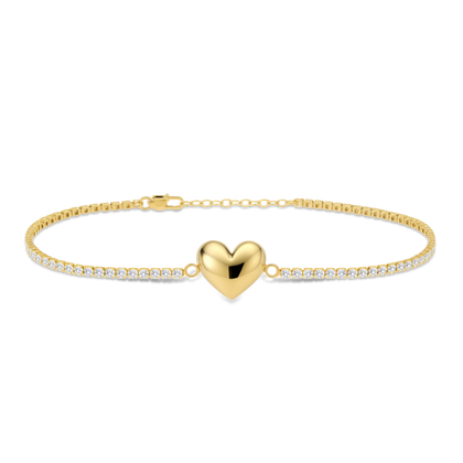 MINET Delikatna złota bransoletka serce Au 585/1000 2,35g