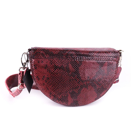 T-12 Torebka franczeska S - print wężowy malina KEMER