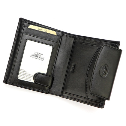 Skórzany damski portfel EL FORREST 727-67 RFID czarny