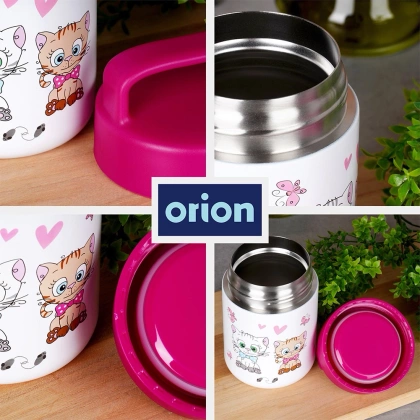 Termos obiadowy stalowy KOTEK 450 ml