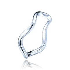 MINET Skręcony pierścien srebrny wielkość 16